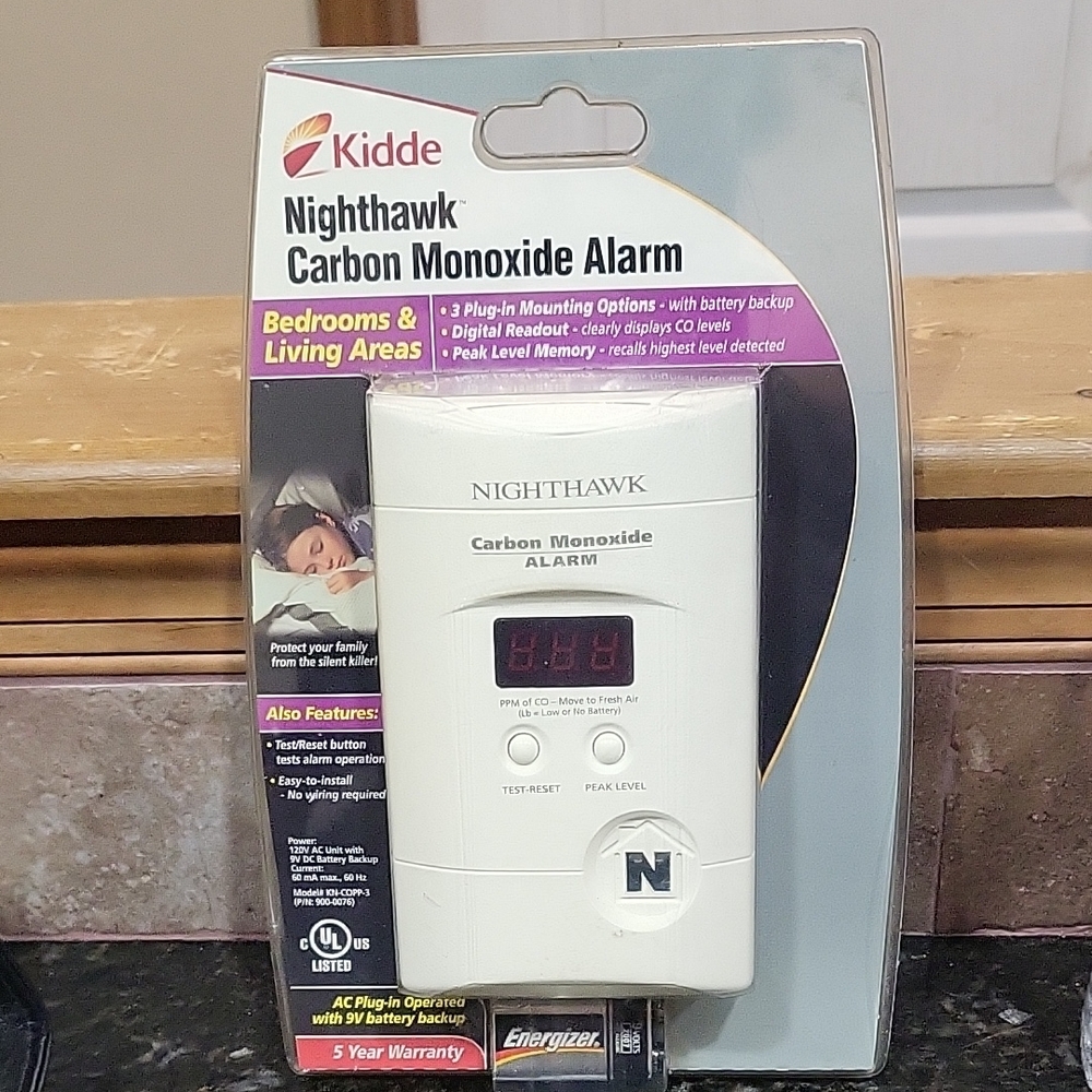 NIB Kidde Nighthawk Carbon Monoxide Alarm KN-COPP-3 900-0076